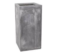 Primrose 70Cm Fibrecotta Cement Finish Tall Cube Planter