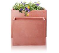 Primrose 76cm Terracotta Fibre Tall Trough Planter Primrose Terracotta
