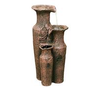 Primrose 84cm Antique Stone Effect 3 Tier Patio Garden Cascading Jars Free Standing Water Feature