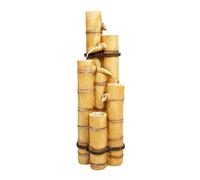 Primrose 88cm White Ginko Bamboo Effect Cascade 4 Tier Outdoor Water Feature Self Contained Cascading Fountain