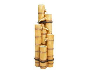 Primrose 88cm White Ginko Bamboo Effect Cascade 4 Tier Outdoor Water Feature Self Contained Cascading Fountain