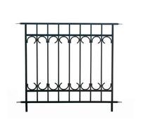 91cm Park Lane Fence Section Black Galvanised Steel Panacea Fence System