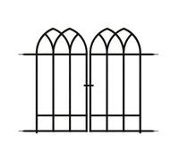 Primrose 92Cm Gothic Gate Black Galvanised Steel Panacea Fence System