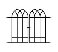 Primrose 92cm Gothic Gate Black Galvanised Steel Panacea Fence System Primrose Black