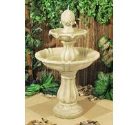 Primrose 98cm Elizabethan Stone Effect 2 Tier Classical Pineapple Design Water Fountain Feature Outdoor Use