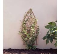 Primrose Arched Natural Willow Garden Trellis Panel 180cm x 60cm in Brown | Size: 180 cm x 60 cm Primrose Brown 180 cm x 60 cm