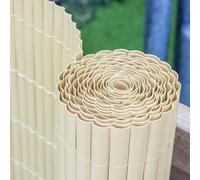 Primrose Artificial Bamboo Cane Screening Fence Roll Garden Privacy W4m x H2m in Beige Primrose Beige
