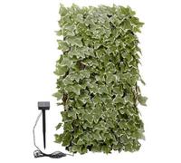 Primrose Artificial Expandable Ivy Hedge Garden Screening Trellis With Solar Powered Led Lights 180Cm