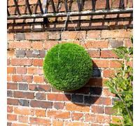 Primrose Artificial Grass Effect Hanging Topiary Ball With Chain 38cm in Green Primrose Green