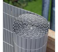 Papillon Artificial Grey Bamboo Cane Plastic Garden Fence Screening Roll Privacy Border 4m x 1.5m (13ft 1in x 4ft 11in)