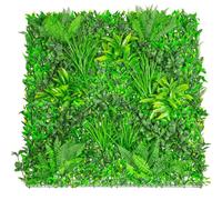Primrose Artificial Mixed Plants Green Garden Wall Patio Hedge 2 Panels 1m x 1m in None Primrose None