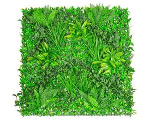 Primrose Artificial Mixed Plants Green Garden Wall Patio Hedge 8 Panels 1M X 1M
