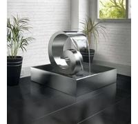 Primrose Atlantis Stainless Steel Cascade Water Feature With Lights 65Cm