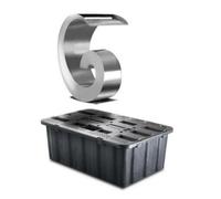 Primrose Atlantis Stainless Steel Water Feature With Lights 65Cm