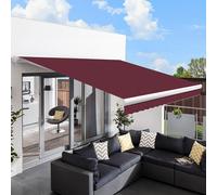 Primrose Awnings 2.5M X 2M Retractable Electric Full Cassette Burgundy Awning Outdoor Patio Canopy