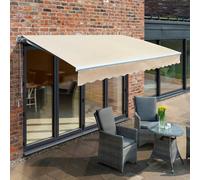 Primrose Awnings 3.0M X 2.5M Retractable Electric Ivory Awning Outdoor Patio Canopy