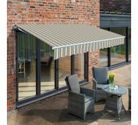 Primrose Awnings 3.0M X 2.5M Retractable Electric Multistripe Awning Outdoor Patio Canopy