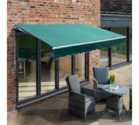 Primrose Awnings 4.0M X 3.0M Retractable Electric Green Awning Outdoor Patio Canopy