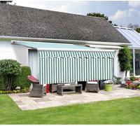 Primrose Awnings 4.5M Dropdown Green And White Valance 1M Drop