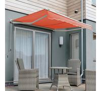 Primrose Awnings 6.0M X 3.0M Retractable Electric Half Cassette Terracotta Awning Outdoor Patio Canopy