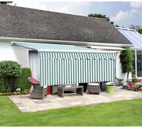 Primrose Awnings Dropdown Green & White Valance 1m Drop in Light Green | Size: 5m Primrose Awnings Light Green 5m