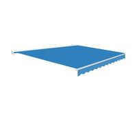Primrose Awnings Half Cassette Patio Awning Retractable Canopy Manual Shade 3.5m x 2.5m in Bright Blue Primrose Awnings Bright Blue