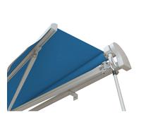 Primrose Awnings Manual Patio Awning Retractable Sun Shade Garden Covering 3.5m x 2.5m in Bright Blue Primrose Awnings Bright Blue