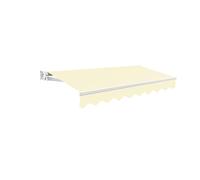 Primrose Awnings Patio Awning Canopy Retractable Manual No Torsion Bar 3.0m x 2.5m in Off-White Primrose Awnings Off-White