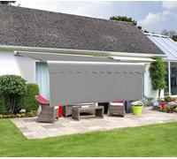 Primrose Awnings Primrose 2.5M X 1.0M Awning Dropdown Front Valance Silver Sun Shade Accessory 280Gsm Fabric