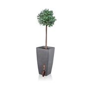 Primrose Baltic Grey Stone Effect Flared Square Planter Plant Pot 76M