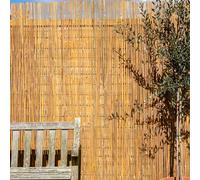 Papillon Bamboo Slat Natural Garden Fence Screening Roll Privacy Border Wind/Sun Protection (1.5m (5ft))
