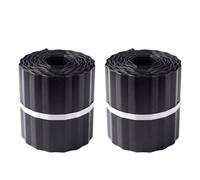 Primrose Black Coated Steel Corrugated Metal Lawn Edging Roll Garden Border 10M