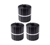Primrose Black Coated Steel Corrugated Metal Lawn Edging Roll Garden Border 15M