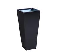 Primrose Black Flared Tapered Outdoor Planter Zinc Galvanised Pot 70cm x 34cm (27.5in x 13.3in)