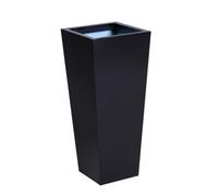 Primrose Black Flared Tapered Outdoor Planter Zinc Galvanised Pot 90cm x 40cm (35.3in x 15.7in)