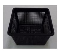 Primrose Black Plastic Square Pond Basket With Drainage 29Cm