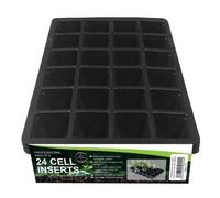 Primrose Black Seedling Nursery Planter Tray 24 Cells Each Insert 5 Pack Primrose Black