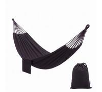 Primrose Black Single Hammock Outdoor Garden With Side Bag Attached