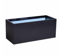 Primrose Garden Zinc Galvanised Small Trough Planter Black 75cm x 50cm (29.5in x 19.7in)