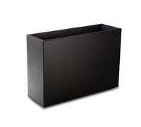 Primrose Black Zinc Tall Trough Planter With Insert L80Cm