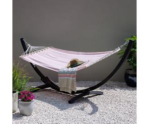 Primrose Blush Pink Hammock with Charcoal Wooden Stand Primrose Pink