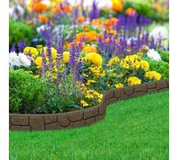 Primrose Border Stone Garden Edging in Earth in Brown | Size: 2 Pack Primrose Brown 2 Pack