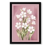 Primrose Bouquet Botanical Framed Wall Art Print A2 (59.4×42cm) Black, Wall Decor for Living Room, Bedroom, Office & Home, Ready to Hang, Art Gift