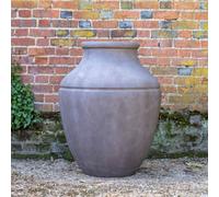 Primrose Brown Cement Round Garden Plant Vase Designed Planter 90Cm