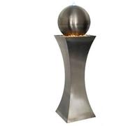 Primrose 118cm Brushed Hourglass & Sphere Water Feature with LED Lights for Indoor & Outdoor Use