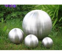 Primrose Brushed Stainless Steel Gazing Globe Sphere Garden Ornament 28cm in Silver Primrose Silver