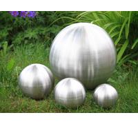 Primrose Brushed Stainless Steel Gazing Globe Sphere Garden Ornament 28cm in Silver Primrose Silver
