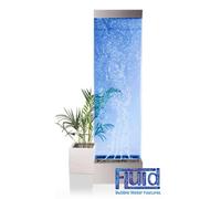 Primrose Bubble Water Wall Colour Changing LEDs Stainless Steel 183cm in Metallic Silver Primrose Metallic Silver