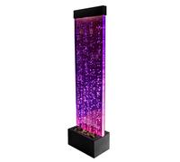 Primrose Bubble Water Wall Water Feature with Colour Changing LEDs Indoor 150cm in Black Primrose Black