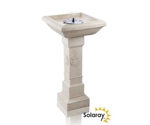 Primrose Budding Dahlia Solar Bird Bath Outdoor Water Feature With Lights & Automation Function H83Cm